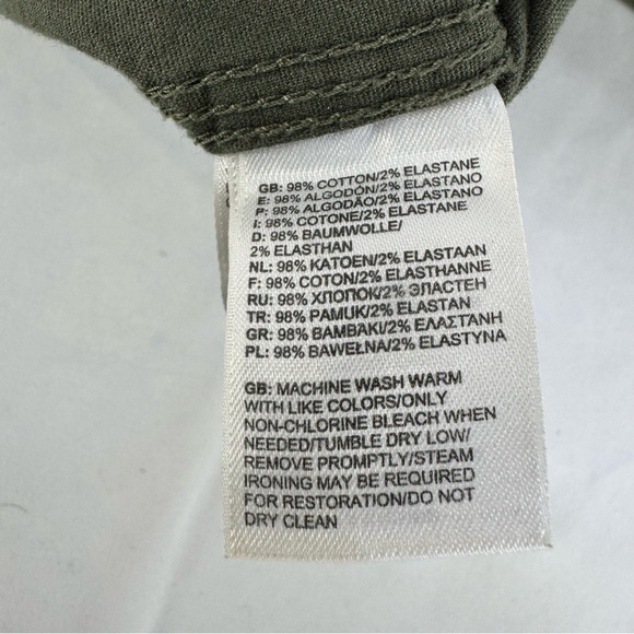 The North Face Cotton khaki green Roll Up Capri Pants women's size 8 - Picture 14 of 14